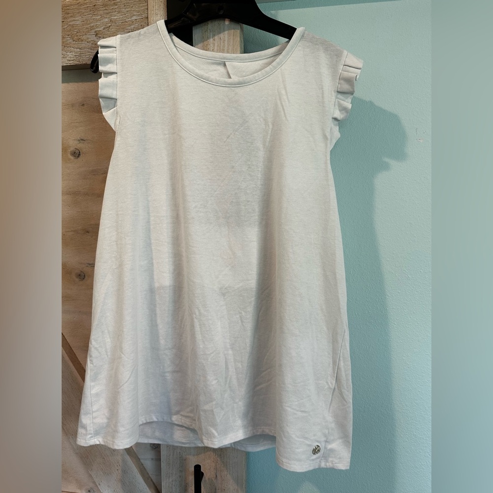Lily Pulitzer White Ruffle Sleeve Top